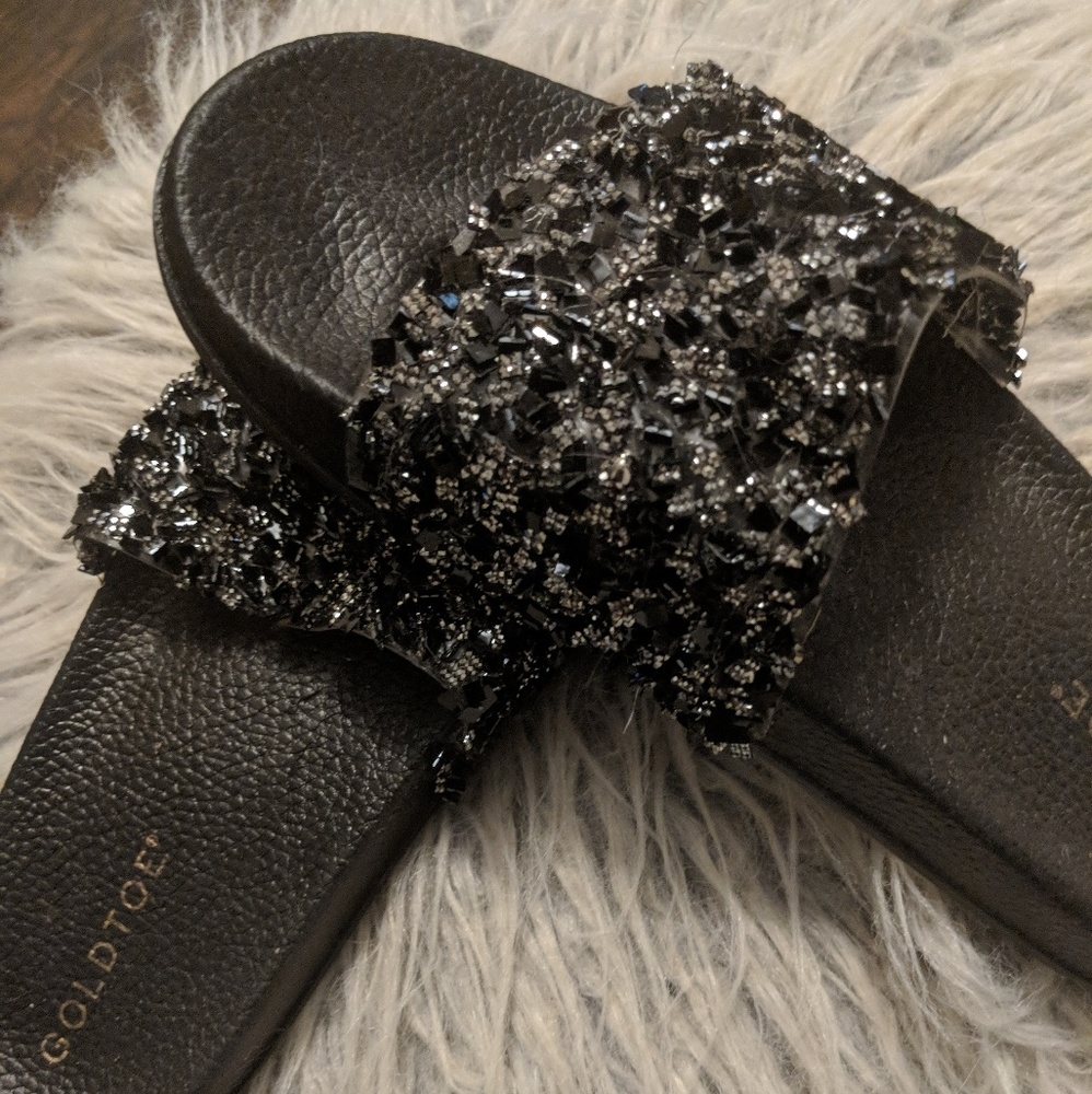 Sparkly slide shoes